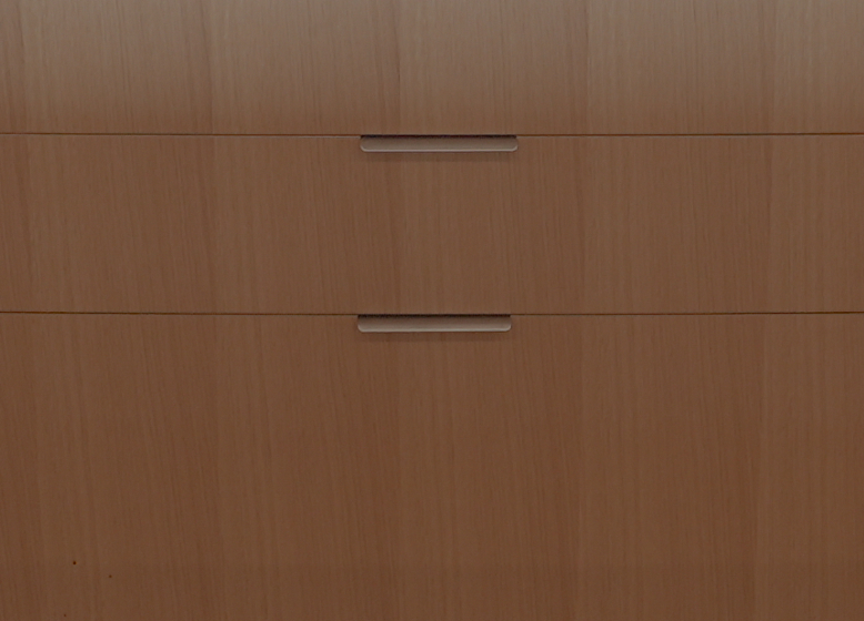 light brown cabinetry close up commerical